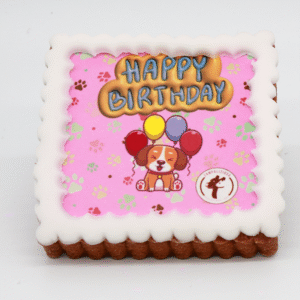 Torta quadrata per cani birthday