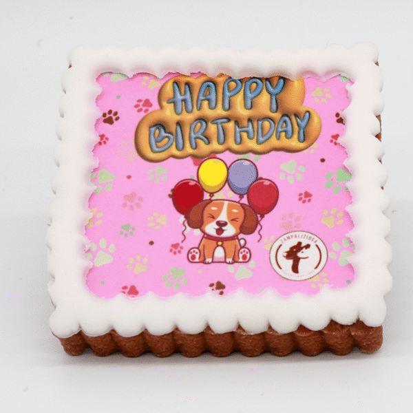 Torta quadrata per cani birthday