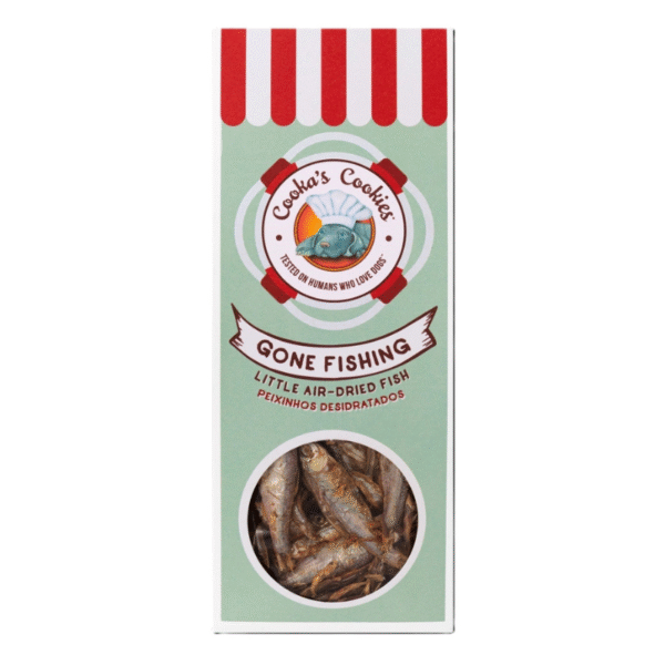 confezione con pesce essiccato all'aria