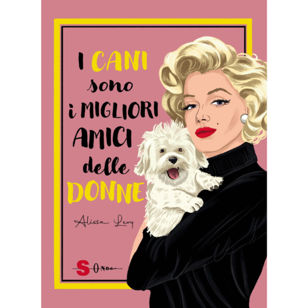 copertina libro rosa con donna con cane in braccio