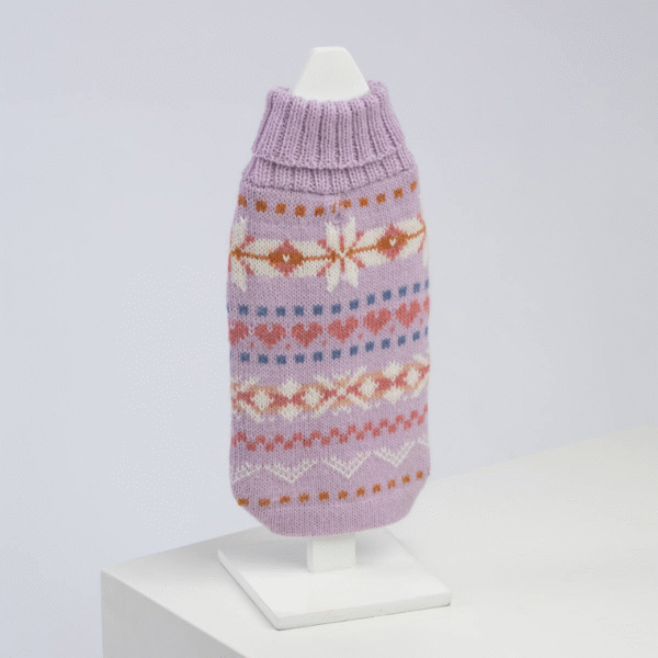 Maglione per cani in alpaca Lavanda