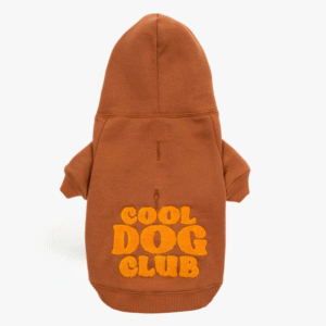 Felpa per cani con cappuccio Corallo French Bandit vista posteriore.