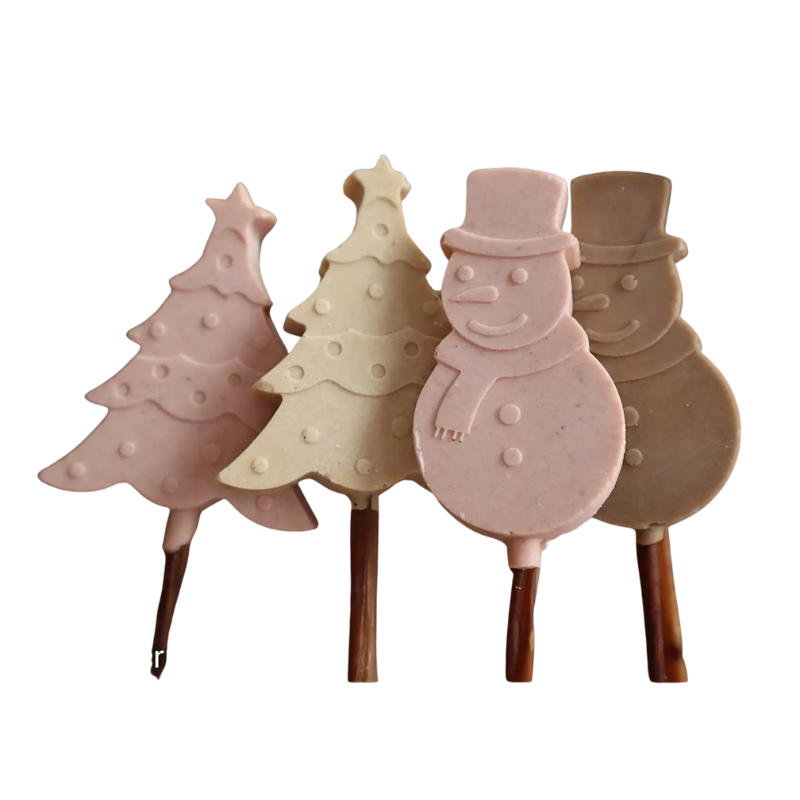 Lecca lecca per cani natalizio con bastoncino commestibile.