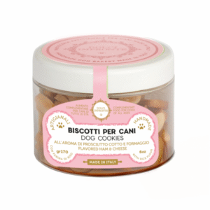 Biscotti per cani prosciutto e formaggio senza glutine