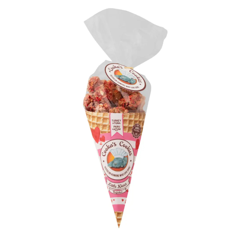 Pink Kisses snack tacchino e tonno per cani naturali croccanti